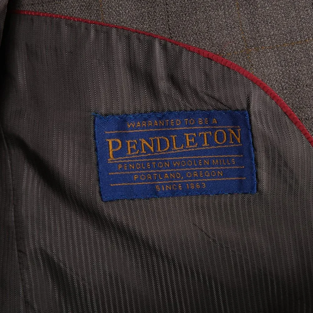 Pendleton Gray 100% Wool Suit Jacket 44R